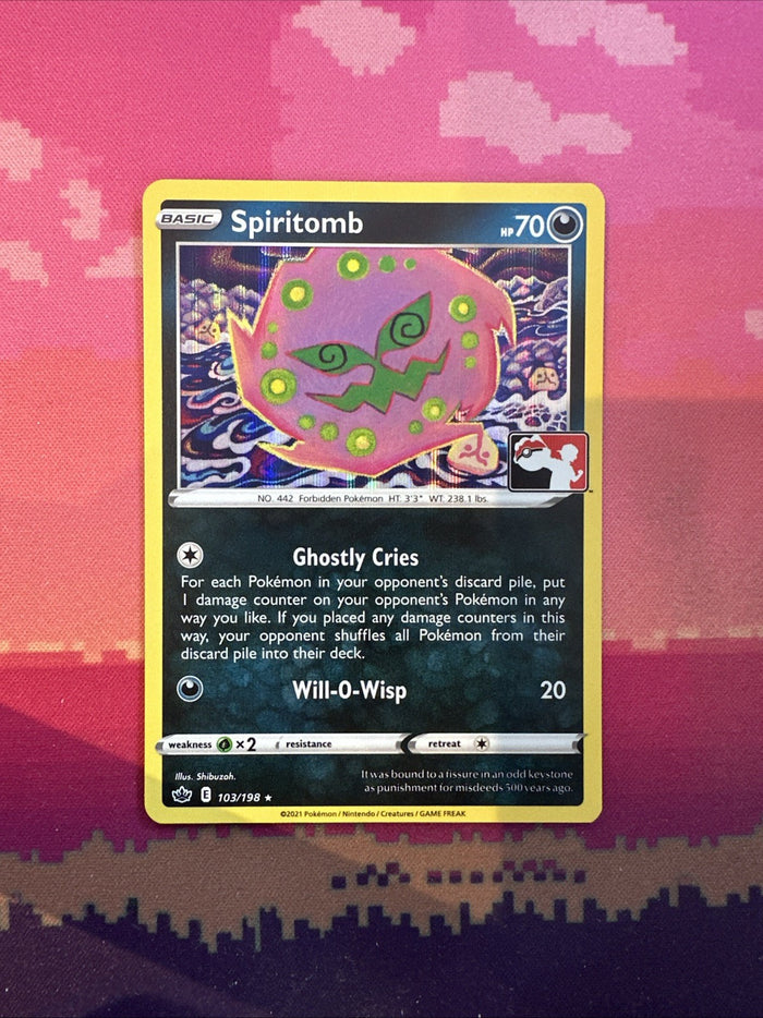 Pokemon Card Spiritomb Prize Pack Holo 103/198 Near Mint