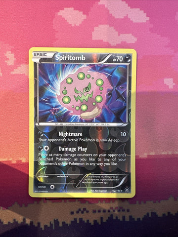 Pokemon Card Spiritomb Steam Siege Reverse Holo Rare 62/114 NM
