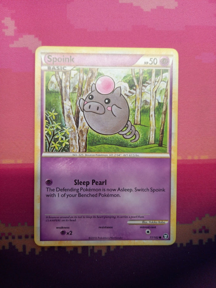 Pokemon Card Spoink Triumphant Common 77/102 Near Mint