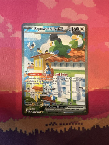 Pokemon Card Squawkabilly ex 264/193 Special Illustration Rare Paldea Evolved NM