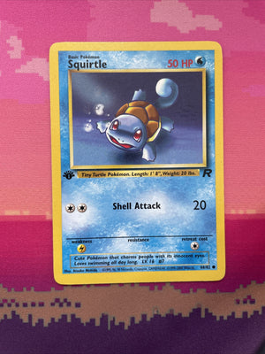 Pokemon Card Squirtle Team Rocket 1st Edition Common 68/82 Near Mint