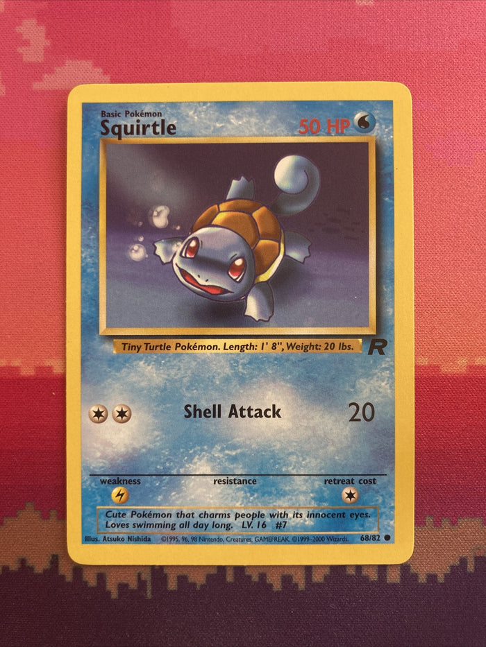 Pokemon Card Squirtle Team Rocket Common 68/82 Near Mint