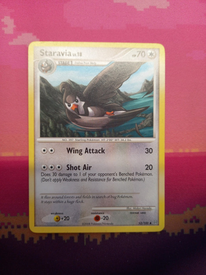 Pokemon Card Staravia Stormfront Uncommon 52/100 Near Mint