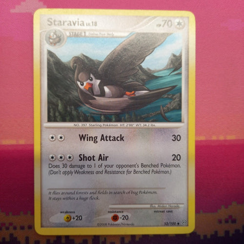 Pokemon Card Staravia Stormfront Uncommon 52/100 Near Mint