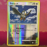 Pokemon Card Starly Stormfront Reverse Holo 75/100 Near Mint