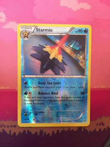 Pokemon Card Starmie Breakthrough Reverse Holo Uncommon 30/162 Near Mint