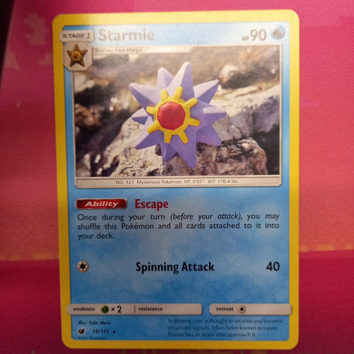 Pokemon Card Starmie Crimson Invasion Rare 16/111 Near Mint