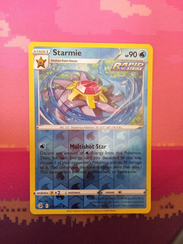 Pokemon Card Starmie Fusion Strike Reverse Holo Rare 053/264 Near Mint