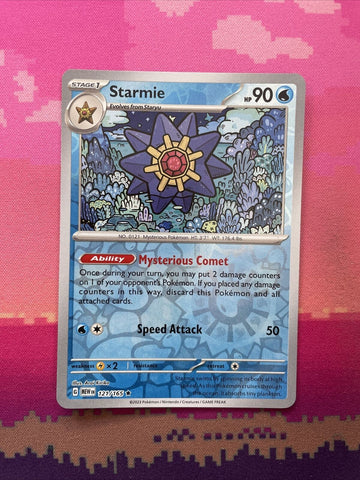 Pokemon Card Starmie Scarlet & Violet 151 Reverese Holo 121/165 Near Mint