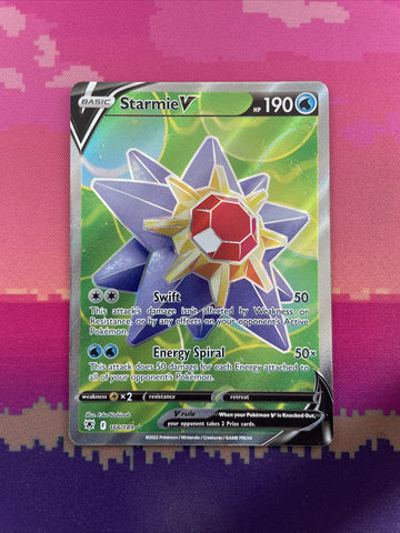 Pokemon Card Starmie V 166/189 Ultra Rare Brilliant Stars Near Mint