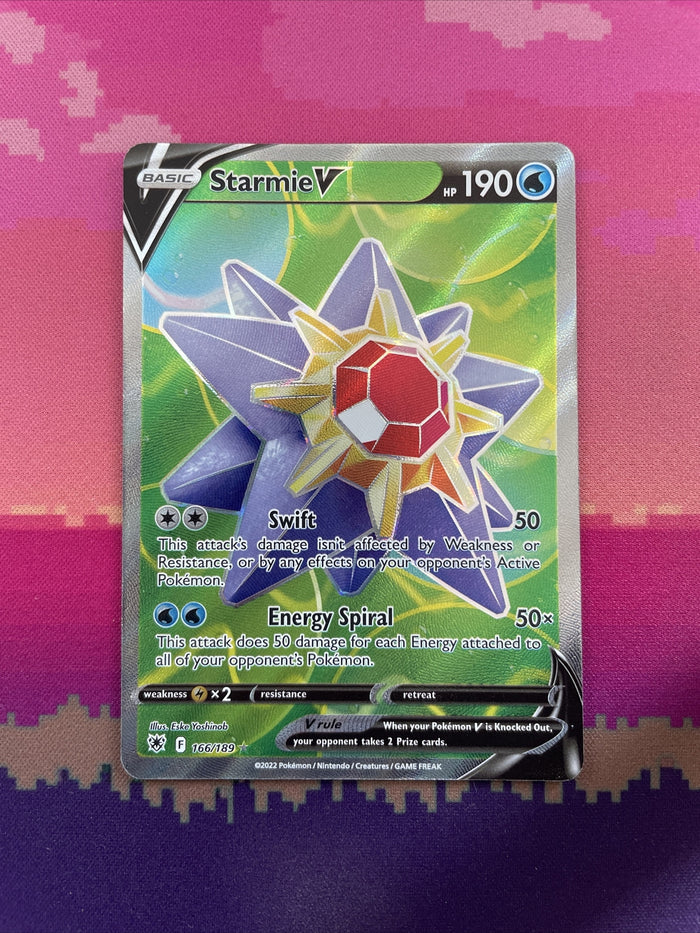 Pokemon Card Starmie V 166/189 Ultra Rare Brilliant Stars Near Mint