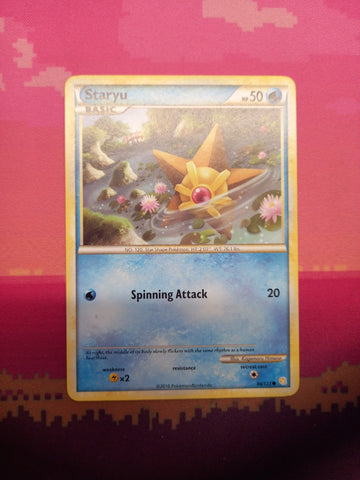 Pokemon Card Staryu HeartGold SoulSilver Common 84/123 Near Mint