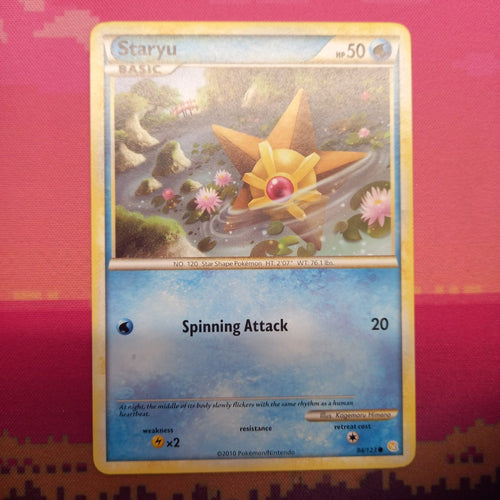 Pokemon Card Staryu HeartGold SoulSilver Common 84/123 Near Mint