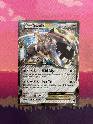 Pokemon Card Steelix EX 67/114 Ultra Rare Steam Siege Near Mint