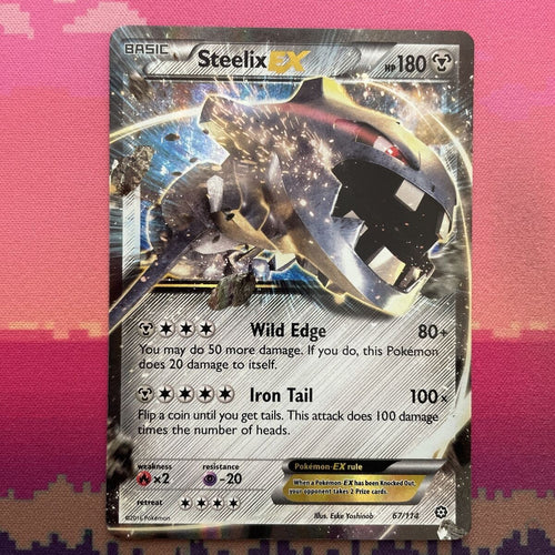 Pokemon Card Steelix EX 67/114 Ultra Rare Steam Siege Near Mint