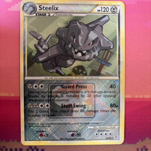 Pokemon Card Steelix HS Unleashed Cross Hatch Holo Pokemon League 24/95 NM