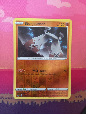 Pokemon Card Stonjourney Sword & Shield Reverse Holo Rare 114/202 Near Mint