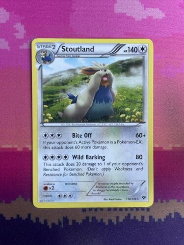 Pokemon Card Stoutland XY Base Set Rare 110/146 Near Mint