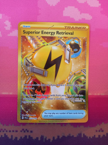 Pokemon Card Superior Energy Retrieval 277/193 Hyper Rare Paldea Evolved NM