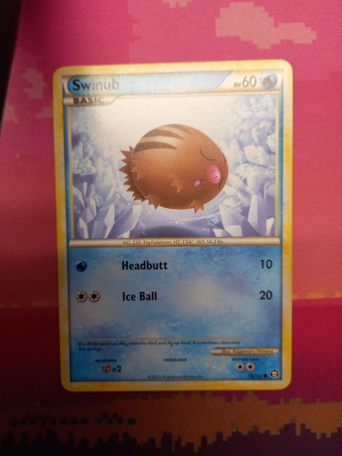 Pokemon Card Swinub Triumphant Common 79/102 Near Mint