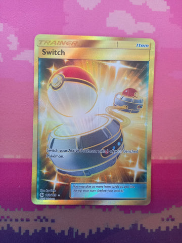 Pokemon Card Switch 160/149 Secret Rare Sun & Moon Near Mint