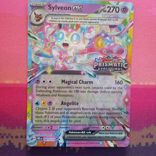 Pokemon Card Sylveon ex 041/131 STAMPED Prismatic Evolutions Near Mint