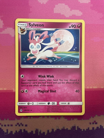 Pokemon Card Sylveon Forbidden Light Rare 87/131 Near Mint