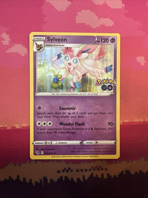Pokemon Card Sylveon Pokemon Go Holo Rare 035/078 Near Mint