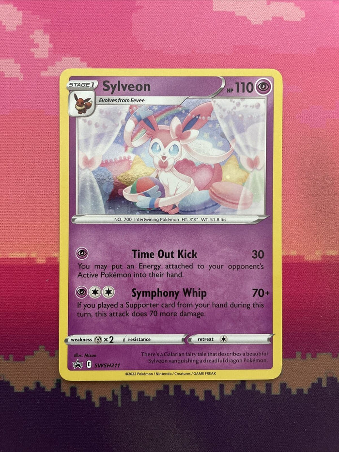 Pokemon Card Sylveon SWSH211 Black Star Promo Holo Near Mint