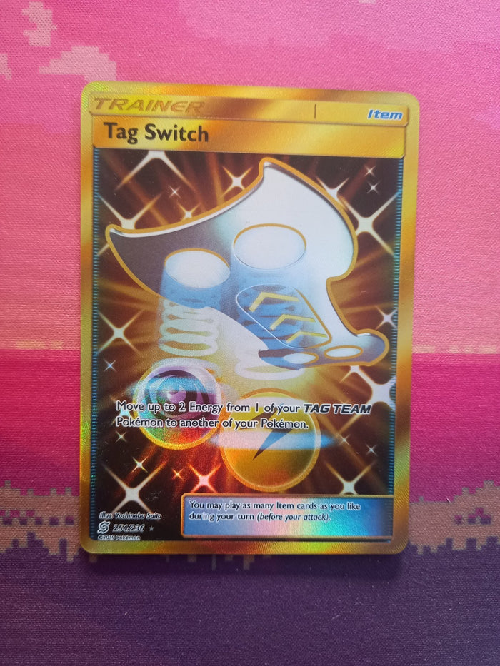Pokemon Card Tag Switch 254/236 Secret Rare Unified Minds Near Mint