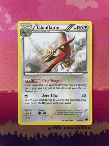 Pokemon Card Talonflame Steam Siege Rare 96/114 Near Mint