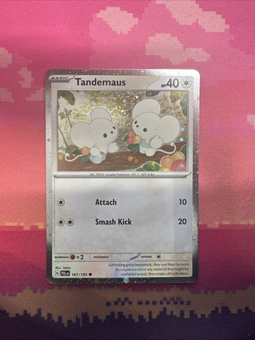 Pokemon Card Tandemaus Paldea Evolved Cosmo Holo 167/193 Near Mint