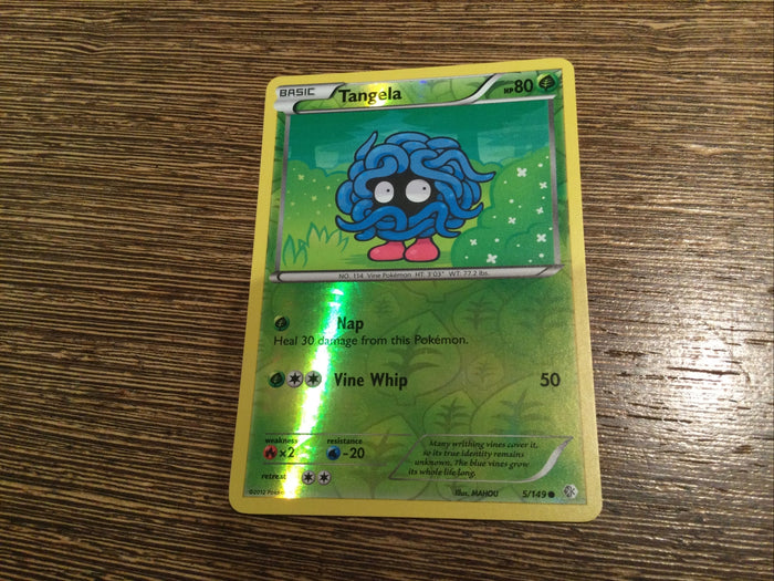 Pokemon Card TANGELA B&W BOUNDARIES CROSSED REVERSE Holo 5/149 NM