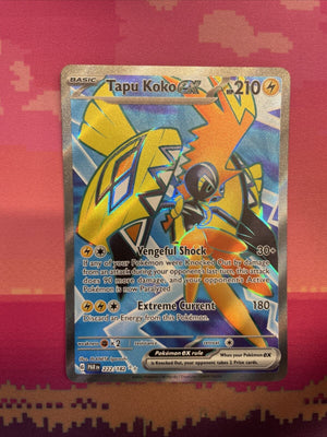 Pokemon Card Tapu Koko ex 222/182 Ultra Rare Paradox Rift Near Mint