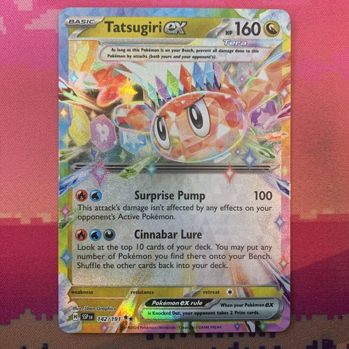 Pokemon Card Tatsugiri ex 142/191 Double Rare Surging Sparks Near Mint