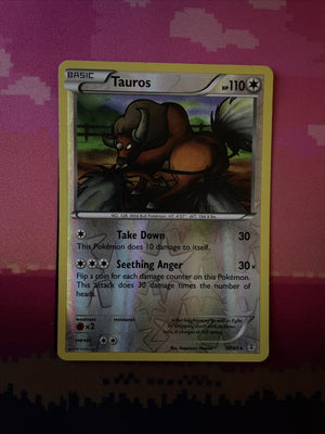 Pokemon Card Tauros Generations Reverse Holo Rare 57/83 Near Mint