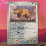 Pokemon Card Tauros Scarlet & Violet 151 Reverse Holo 128/165 Near Mint