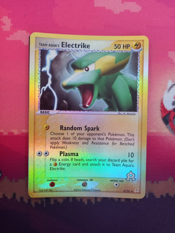 Pokemon Card Team Aqua's Electrike Team Magma Aqua Reverse Holo 27/95 Near Mint