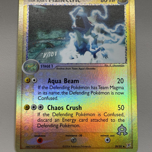 Pokemon Card Team Aqua's Manectric 29/95 Reverse Holo Magma vs Aqua Foil 2004 NM