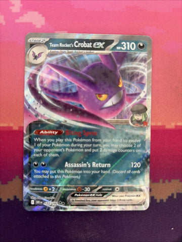 Pokemon Card Team Rocket's Crobat ex 122/182 Double Rare Destined Rivals NM