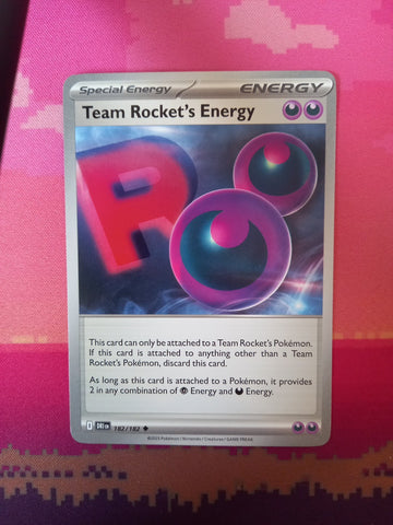 Pokemon Card Team Rocket's Energy Destined Rivals 182/182 Near Mint