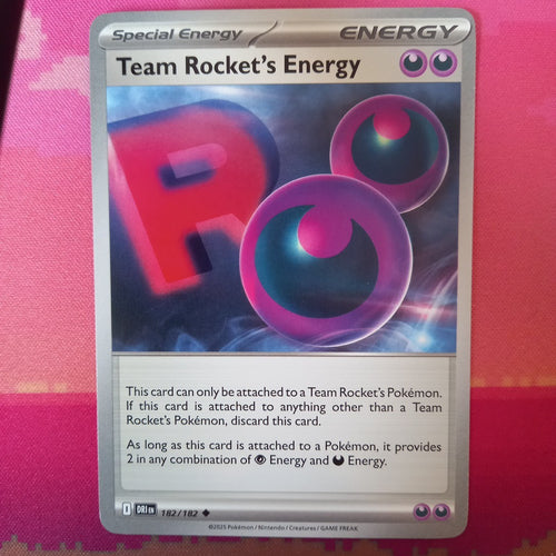 Pokemon Card Team Rocket's Energy Destined Rivals 182/182 Near Mint