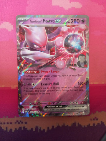Pokemon Card Team Rocket's Mewtwo ex 081/182 Double Rare Destined Rivals NM