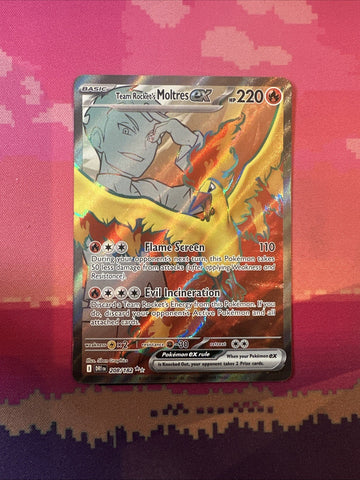 Pokemon Card Team Rocket's Moltres ex 208/182 Ultra Rare Destined Rivals NM