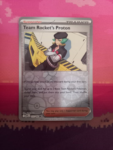 Pokemon Card Team Rocket's Proton Destined Rivals Reverse Holo 177/182 Near Mint