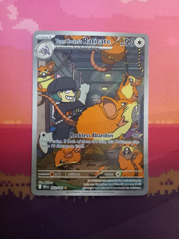 Pokemon Card Team Rocket's Raticate 202/182 Illustration Rare Near Mint