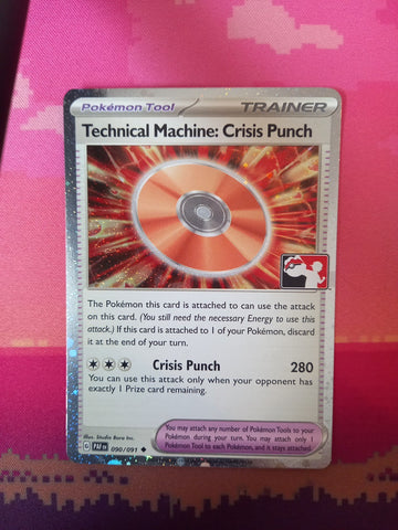 Pokemon Card Technical Machine: Crisis Punch Cosmo Holo 090/091 Near Mint