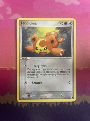 Pokemon Card Teddiursa EX Unseen Forces Common 77/115 Near Mint