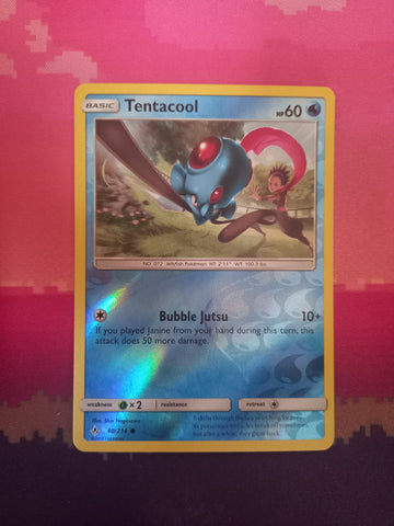Pokemon card Tentacool 40/214 Reverse Holo  Unbroken Bonds Near Mint