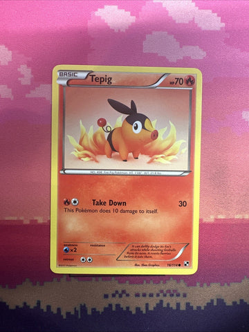 Pokemon Card Tepig Black & White Common 16/114 Near Mint